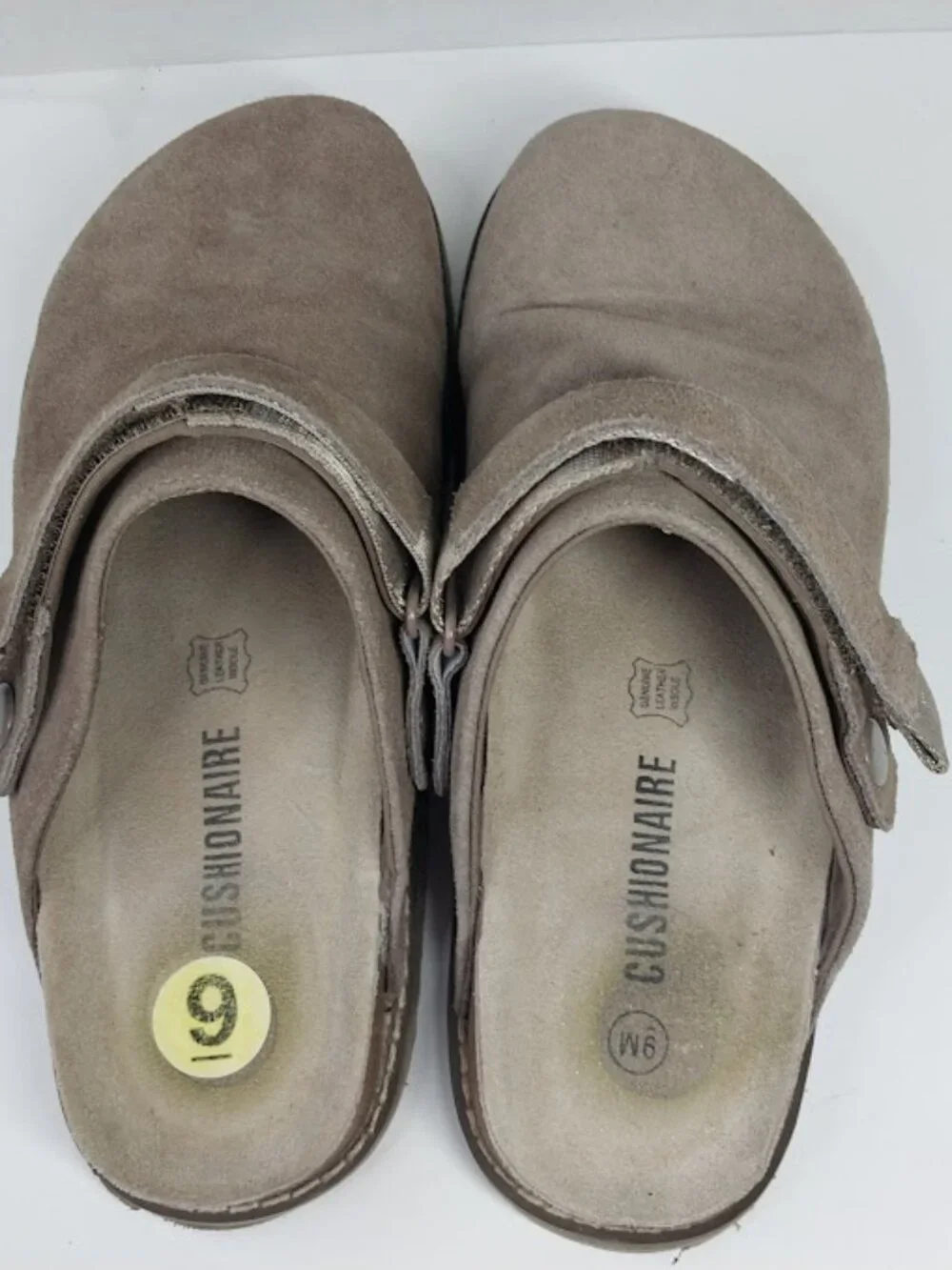Cushionaire Womens Size 9 Boulder Genuine Suede Memory Foam Swivel Strap Clogs - Picture 8 of 13